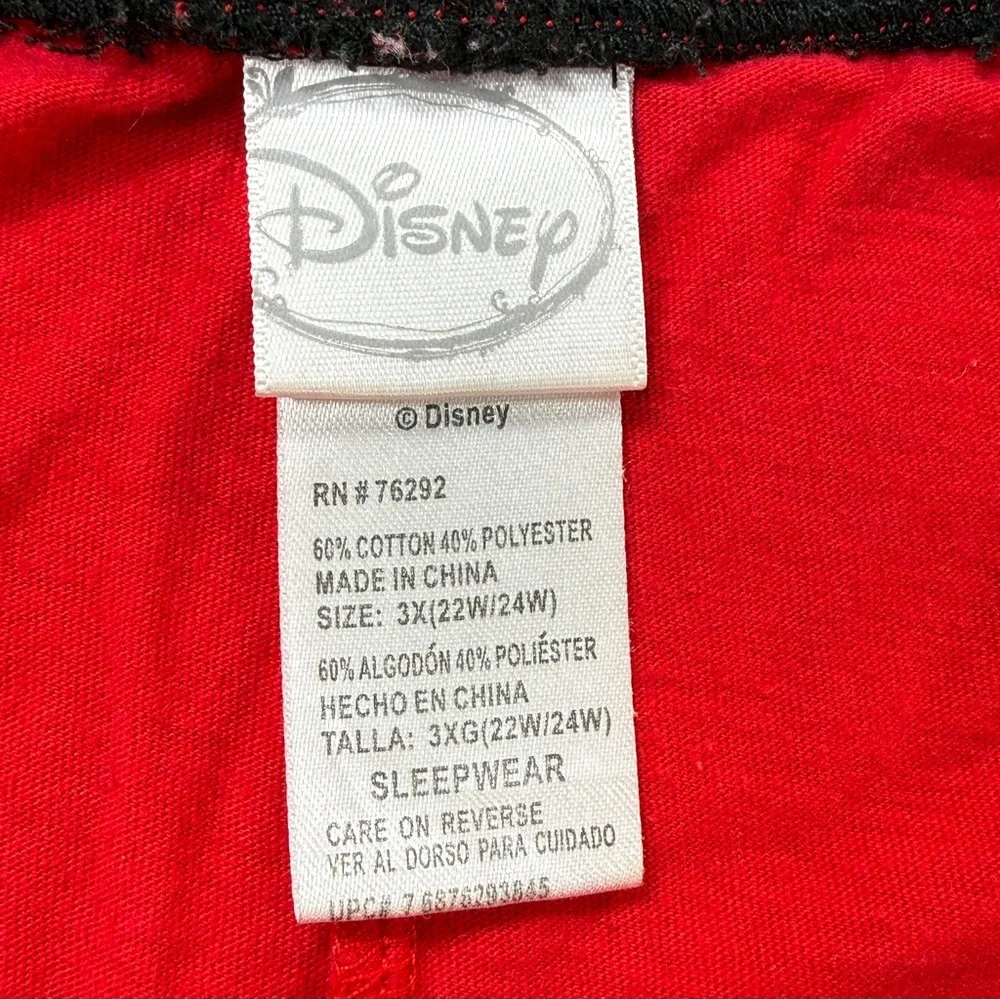 Disney Mickey Mouse Red Sleep Pants Women’s Plus 3X‎ Lounge Pajama Bottoms